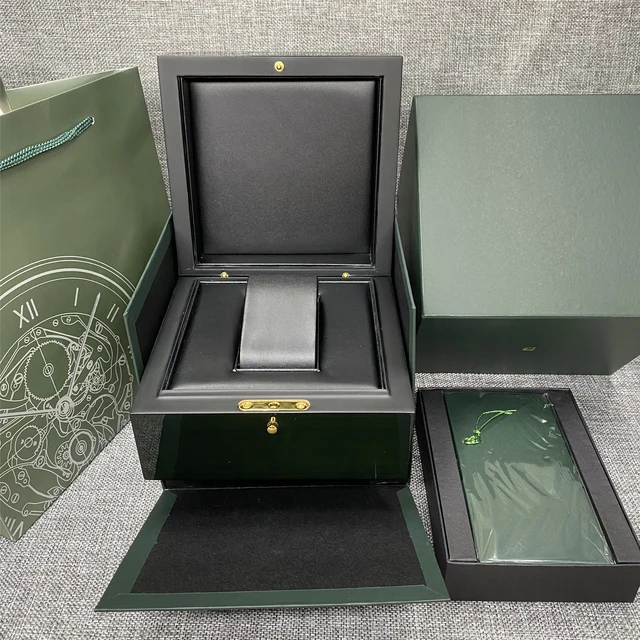 

New Luxury Gift Box With Brochure AAA Watch Can Be Customized Green Watch Factory Supplier