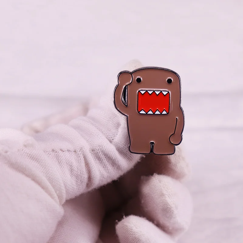 Милый мультяшный талисман Домо-кун эмалированная шпилька Domo Kun аксессуары