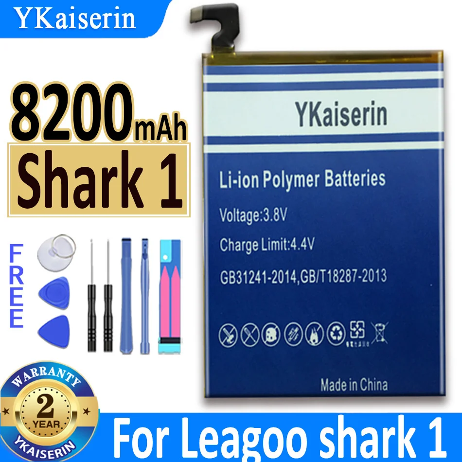 

Аккумулятор ykaisсеребрин 8200 мАч для LEAGOO Shark1 аккумулятор + Инструменты