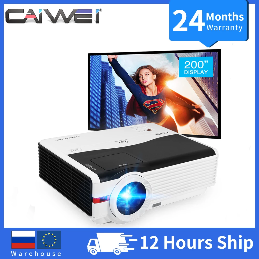 Домашний проектор Led кинотеатр Full Hd 720P Разрешение Beamer Беспроводная Airplay видео 8000:1