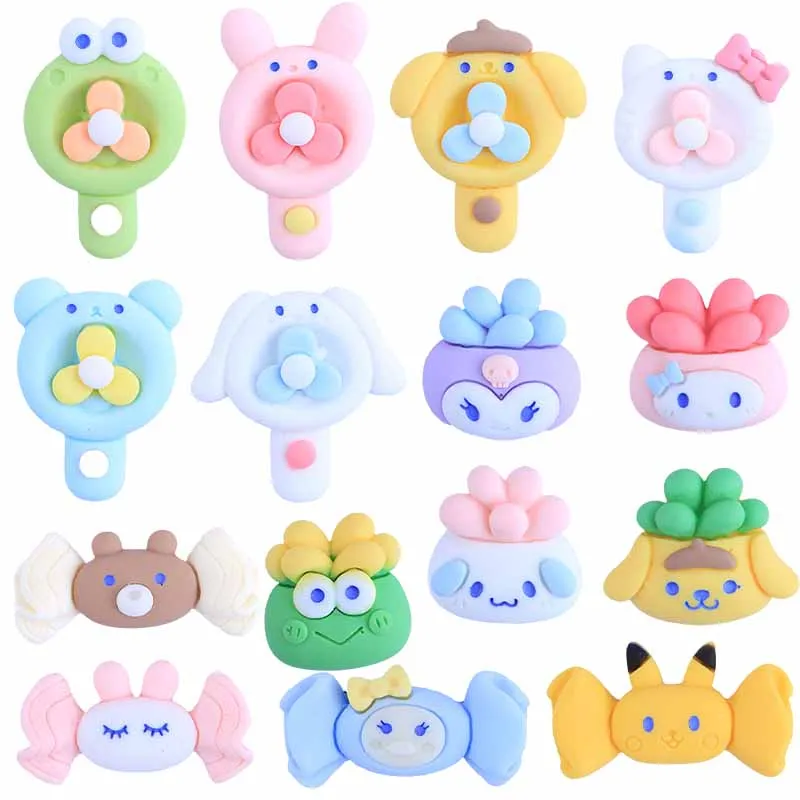 

Kawaii Sanrioed DIY Cartoon Resin Accessories Phone Cases Hair Clips Decorative Patches MyMelody Kuromi Cinnamoroll Jewelry Gift