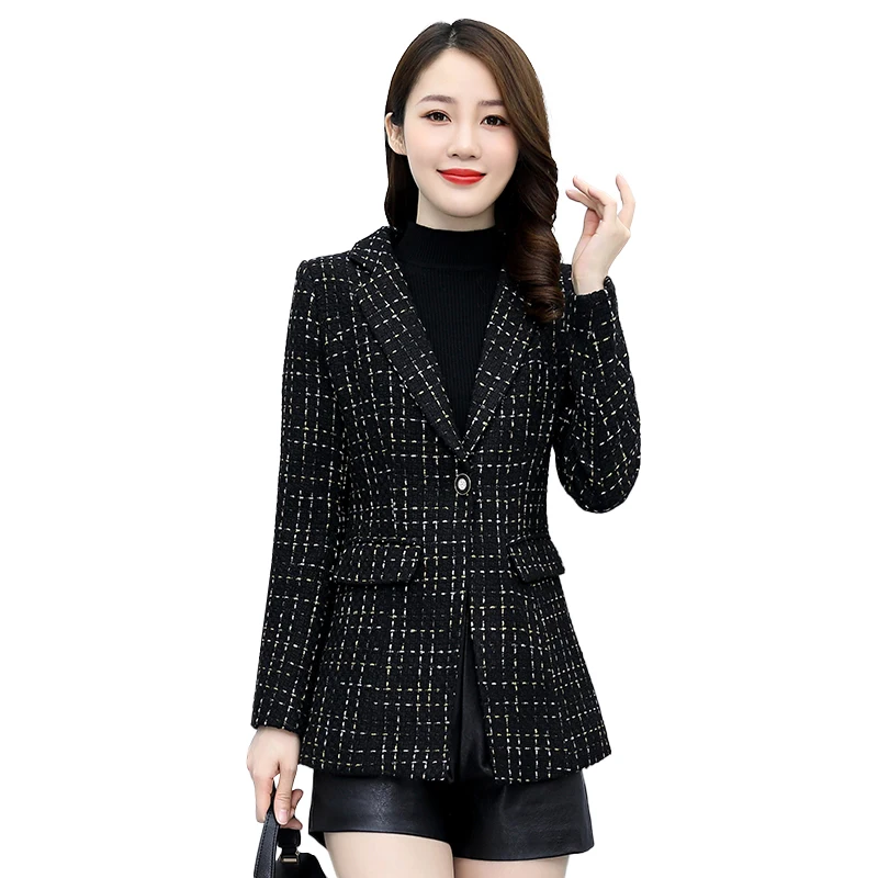 

Wool coat autumn and winter 2022 new style temperament slim short suit wool coat