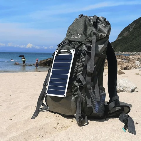 Портативная солнечная панель 10 Вт, USB, внешняя фотоэлектрическая панель, рюкзак, фотоэлектрическая панель для монитора, зарядное устройство для внешнего аккумулятора