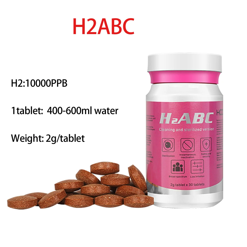 Фото Таблетки H2ABC с активными водородными пузырьками для активации антиоксидантных ферментов, для китайской процедуры замачивания и мытья ног. №5