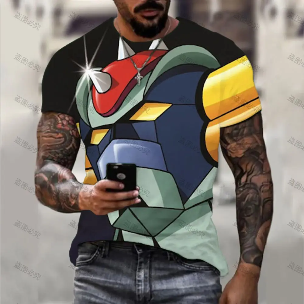 Летние футболки мужская одежда Mazinger Z Harajuku футболка с HD принтом 6XL уличная героями