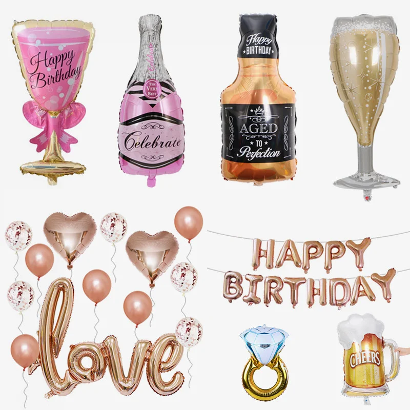 

Big Helium Balloon Champagne Goblet Balloon Wedding Birthday Party Decorations Adult Kids Ballons Globos Event Party Supplies .