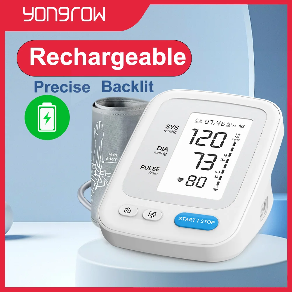 

Yongrow Portable Digital Upper Arm Blood Pressure Monitor Measurement Tool Tonometer Sphygmomanometer baumanometro digitlal