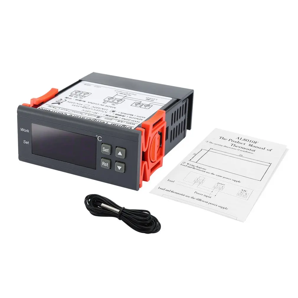 

Термостат AL8010F с цифровым дисплеем, 220 В, умный переключатель контроля температуры для морозильной камеры и аквариума