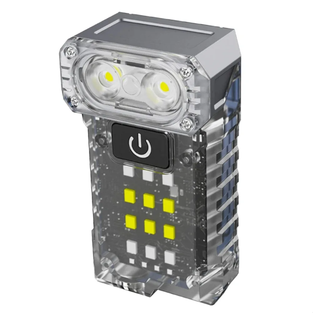 

Мини-фонарик-брелок белый ABS пластик