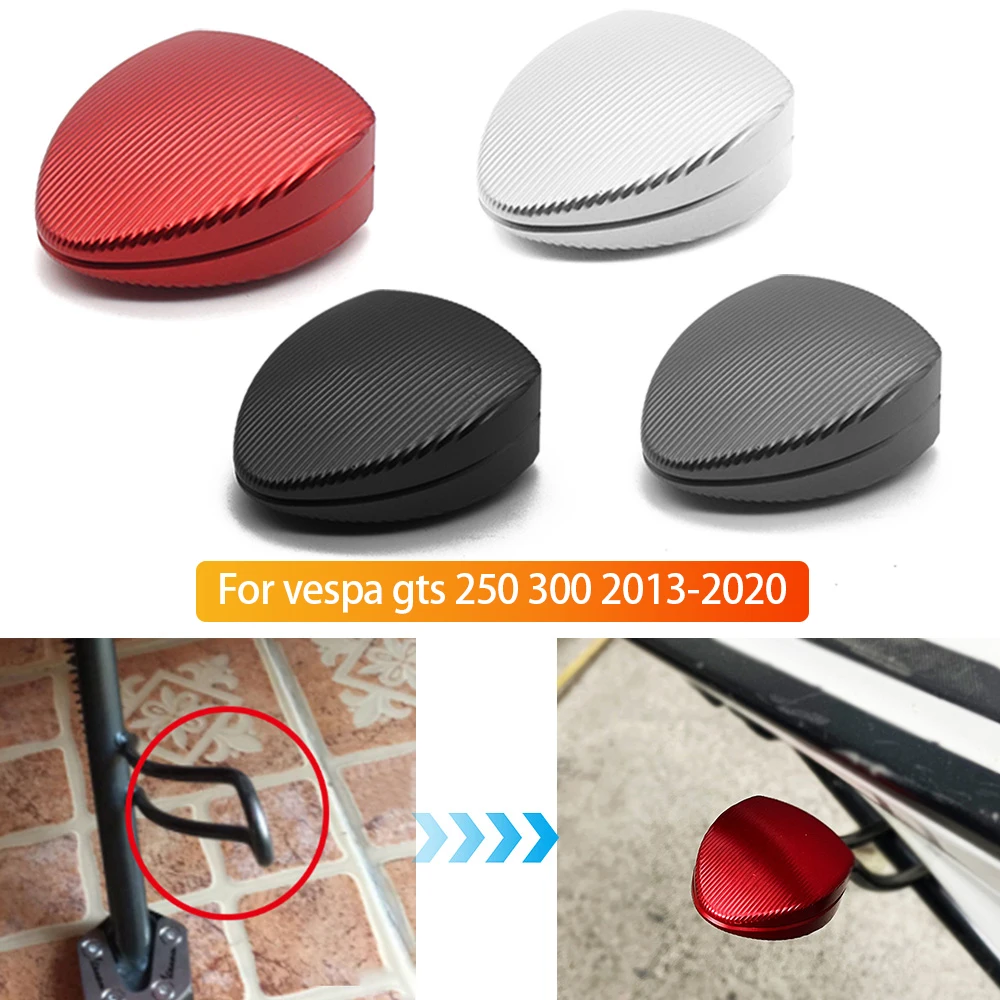 z podpórką motocyklową GTS 300. Płyta pod stopę. Przedłużenie podpórki bocznej. Podkładka Powiększ pasuje do Vespa GTS300 gts 300 przez