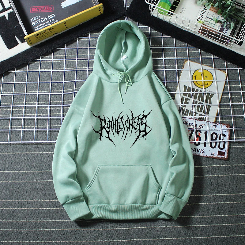 Y2K Men's Women's Vintage Hoodie Sweatshirt Harajuku Art English Font Print Streetwear Hoodie Fashion Casual Loose Halloween