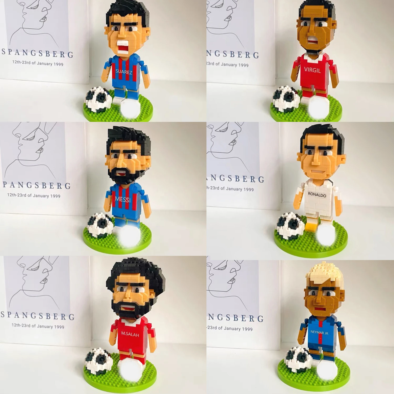 Фото MOC World Football Players Series, набор строительных блоков, 3D фигурка, модель, микро-кирпич, сборка, игрушки для детей, подарки для взрослых №1