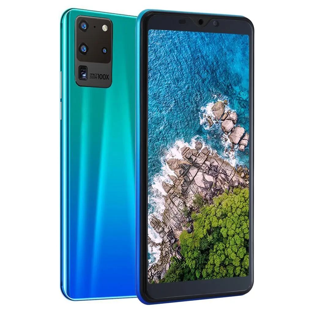 

S20 Pro Smartphone 5.8 Inch Screen Smartphone 512M+4G Android Smartphone 3D Glass Plated Back Cover Black