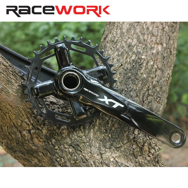 RACEWORK XT Велосипедный шатун Mtb 104BCD 32/34/36/38T Шатуны звездочки 170/175 мм для SHIMANO Hollow Integrated