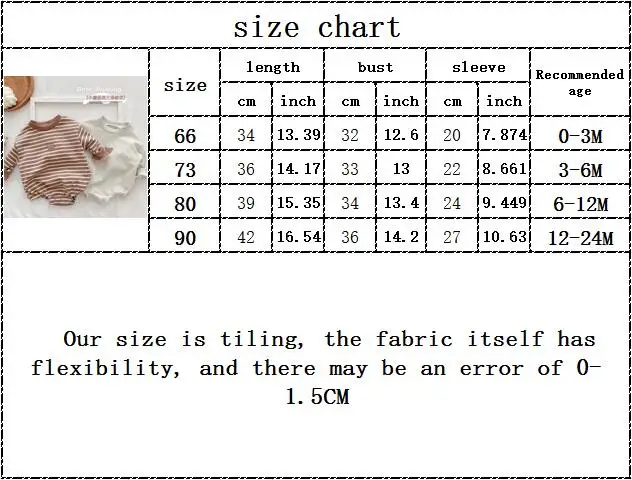 Infant Baby Girls Boys Spring Full Sleeve Striped Outwear Jumpsuits Toddler Newborn Kids Overalls Bodysuits Cotton Sunsuit 0-24M