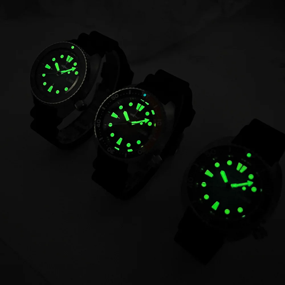 Мужские часы Heimdallr с оранжевым градиентным циферблатом шириной 44 мм сапфировым