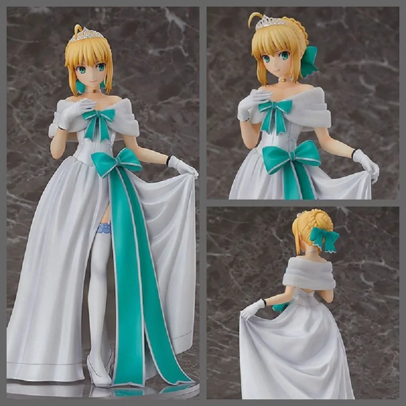 

24cm Fate/Grand Order Anime Figure Saber Action Figure Heroic Spirit Formal Dress Ver Altria Pendragon Figurine Model Doll