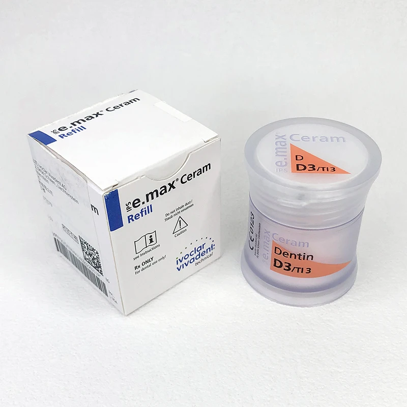 Dental Dentistry Ivoclar IPS e.max Ceram Dentin 20g Porcelain Ceramic Powder Bleach BL1 BL2 BL3 BL4 Materials