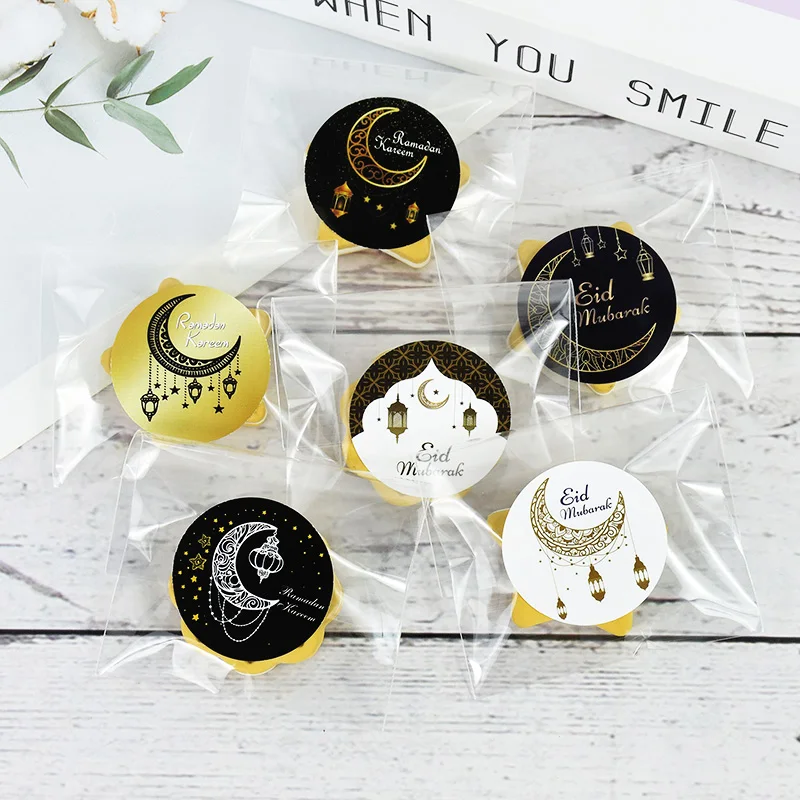 

120pcs Eid Mubarak Stickers Ramadan Mubarak Decoration Islam Muslim Festival Favor Gifts Label Seal Celebration Party Supplies