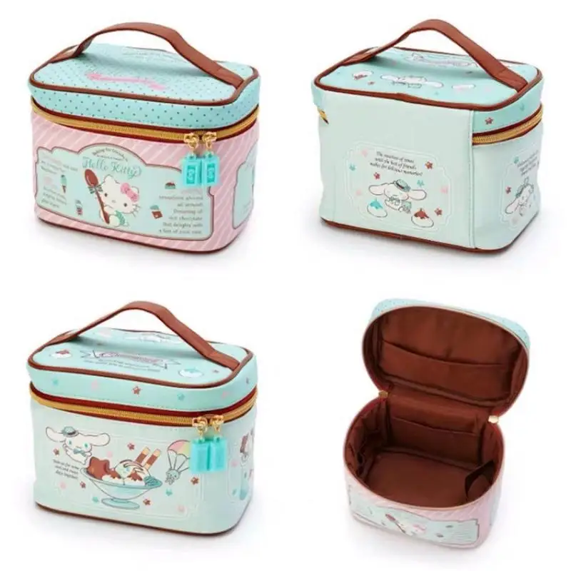 

6 стилей Sanrioed Kawaii аниме Cinnamoroll маленькая двойная звезда Милая мультяшная мята шоколад ПУ портативная косметичка Сумка для хранения