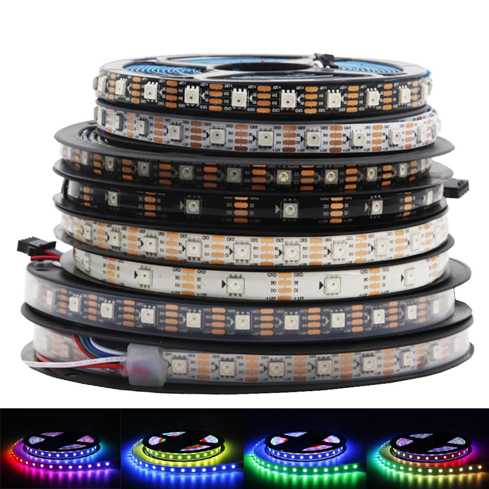

DC12V WS2815 (WS2812B WS2813 Updated) LED Strip Light RGB Individually Addressable LED Lights 30/60LEDs/m IP30 65 67 1-5pcs