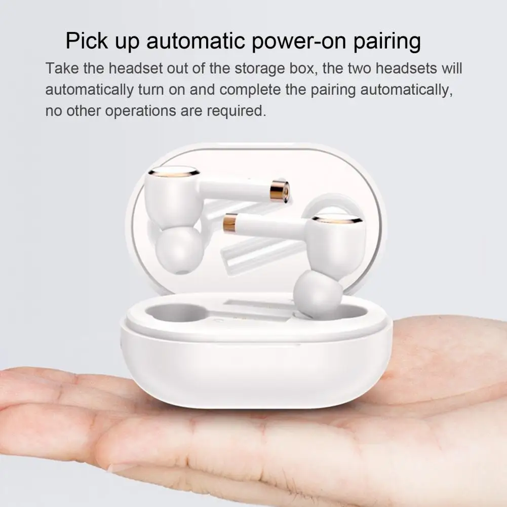

2Pcs Good Wireless Earphones Mini Wireless Earbuds Easy to Operate Mini TWS Sports In-ear Earbuds Super Sound Quality