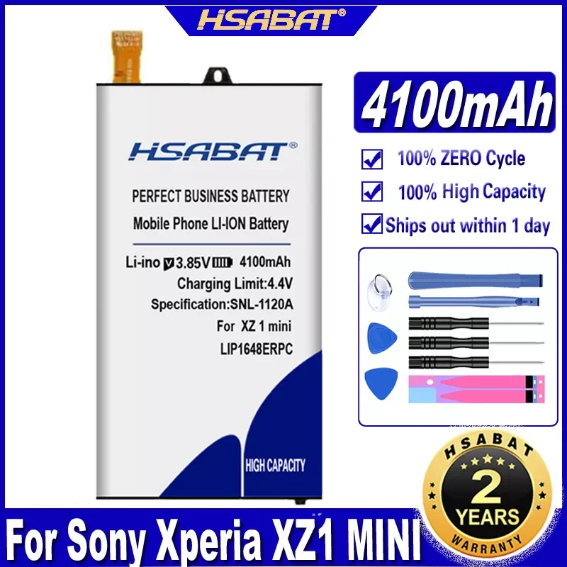 

2023New HSABAT LIP1648ERPC 4100mAh Battery for Sony Xperia XZ1 compact XZ1 mini 4.6" G8441 SO-02K PF41 Batteries