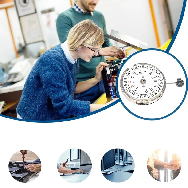 Механизм для часов с двойным календарем корона на 3 механический механизм MIYOTA 8205