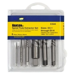 

6 Piece Spiral Flute Screw Extractor Set