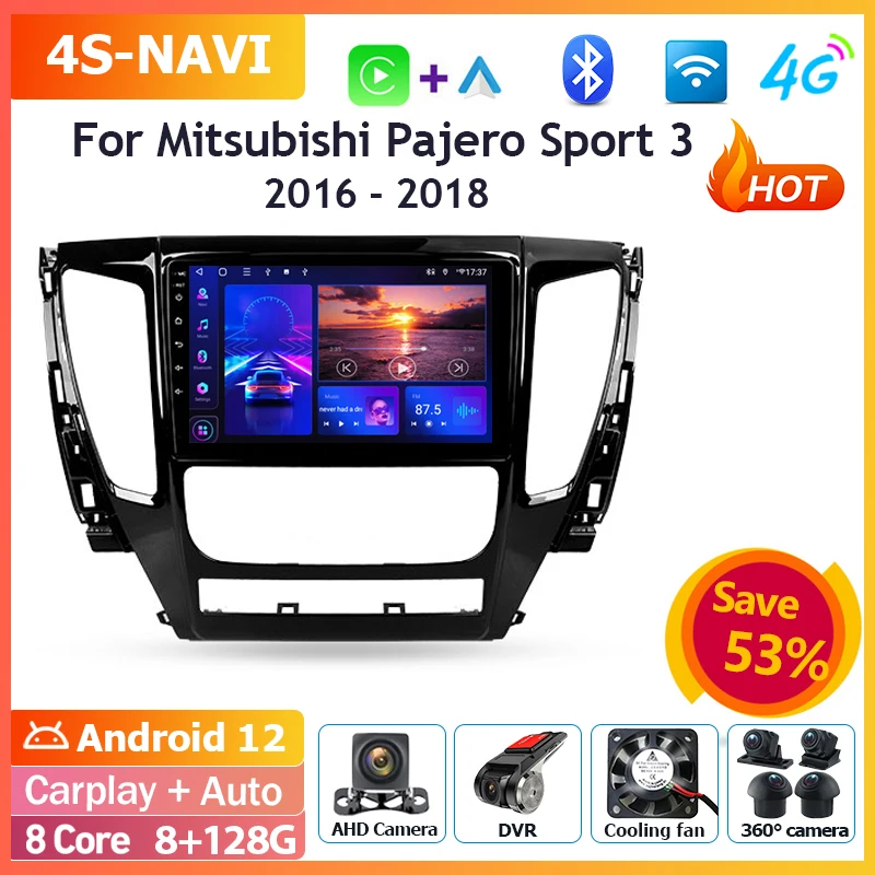 

Автомагнитола на Android, мультимедийный плеер для Mitsubishi Pajero Sport 3 2016-2018, навигация, Bluetooth, GPS, 4g