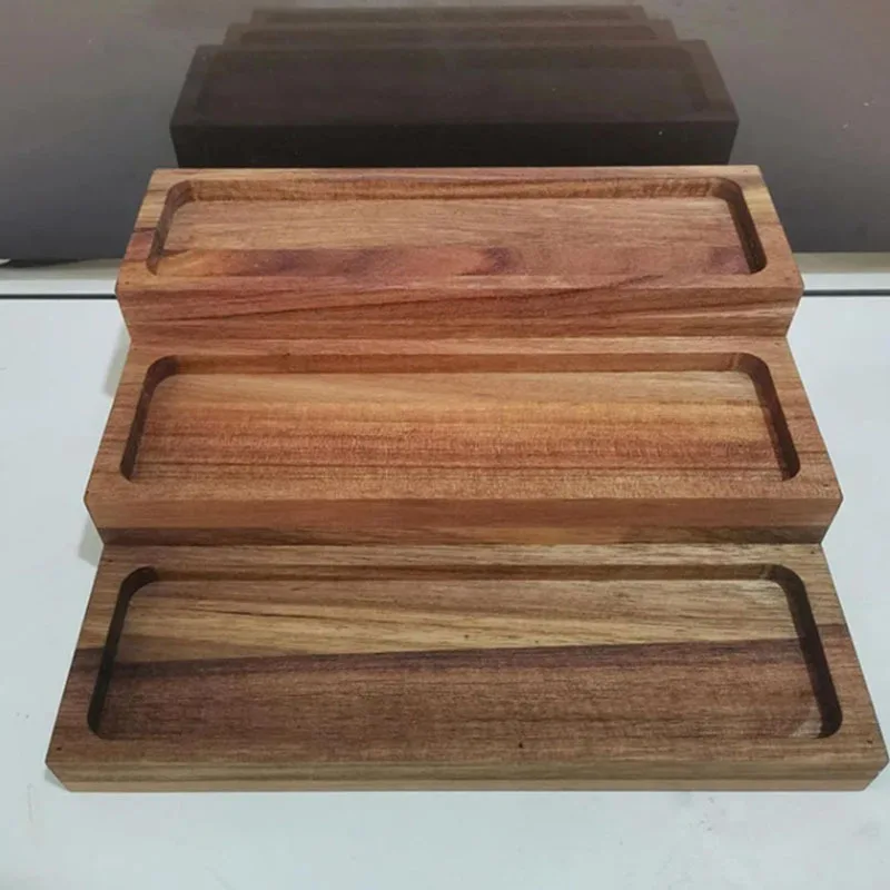 3-уровневая кухонная полка для специй из дерева акации органайзер держатель 12