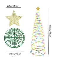 2022solar powered christmas string fairy light colorful christmas fairy decor light with 3 light mode led sparkling tree shape l