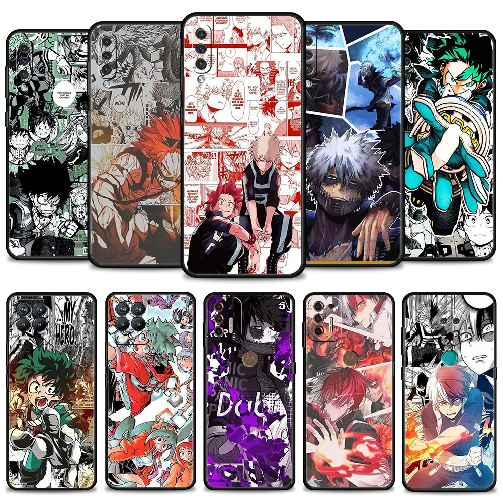 

Phone Case For Moto G60 G30 G9 Play One Fusion G8 Power for Samsung Galaxy A50 A30 A70 Capa Boku No Hero Academia Izuku Midoriya