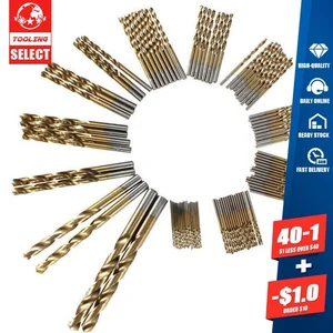 Набор спиральных сверл по металлу, титановые, 1,5-10 мм, 99 шт.