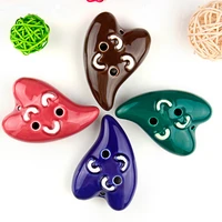 colorful heart shaped new ocarina 6 holes ac ocarina suitable for children woodwind musical instrument good gift for children