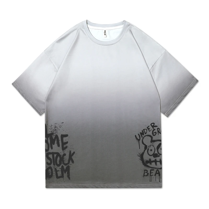 

Hip Hop Comics Graffiti Printed Short Sleeve T Shirt Men Clothing Baggy Tees Tops Women Casual Oversized Graphic T-shirt Couples