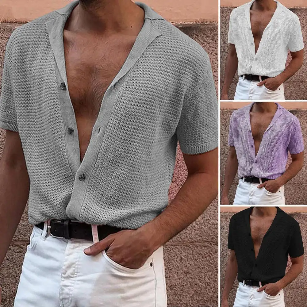 

Wear-resistant Simple Knitted Loose Type Summer T-shirt Daily Clothing