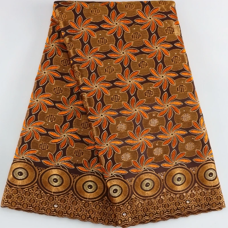 2023 Высококачественная хлопковая кружевная ткань нигерийская швейцарская вуаль