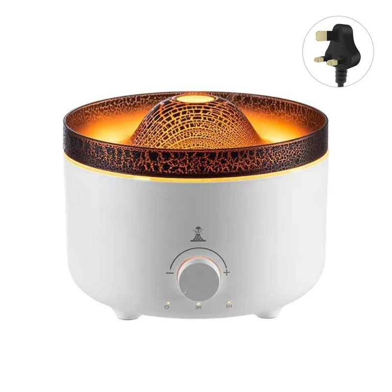 

Volcanic Flame Humidifier Essential Oil Diffuser Quiet Atomizer for Home Office