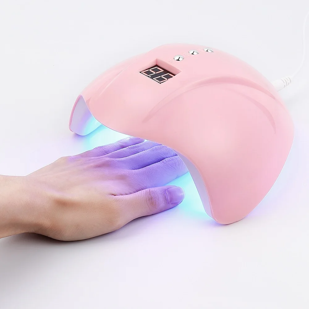 

24W 12 LED Lamps Drying UV Gel USB Smart Timing Nail Art Tools LCD Display Smart Motion Sensing Manicure Pedicure Salon Tool