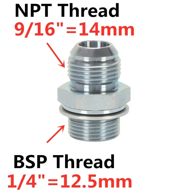 

PDQ Гидравлический соединитель NPT 7/16 9/16 U3/4 7/8 к BSP 1/8 1/4 3/8 1/2