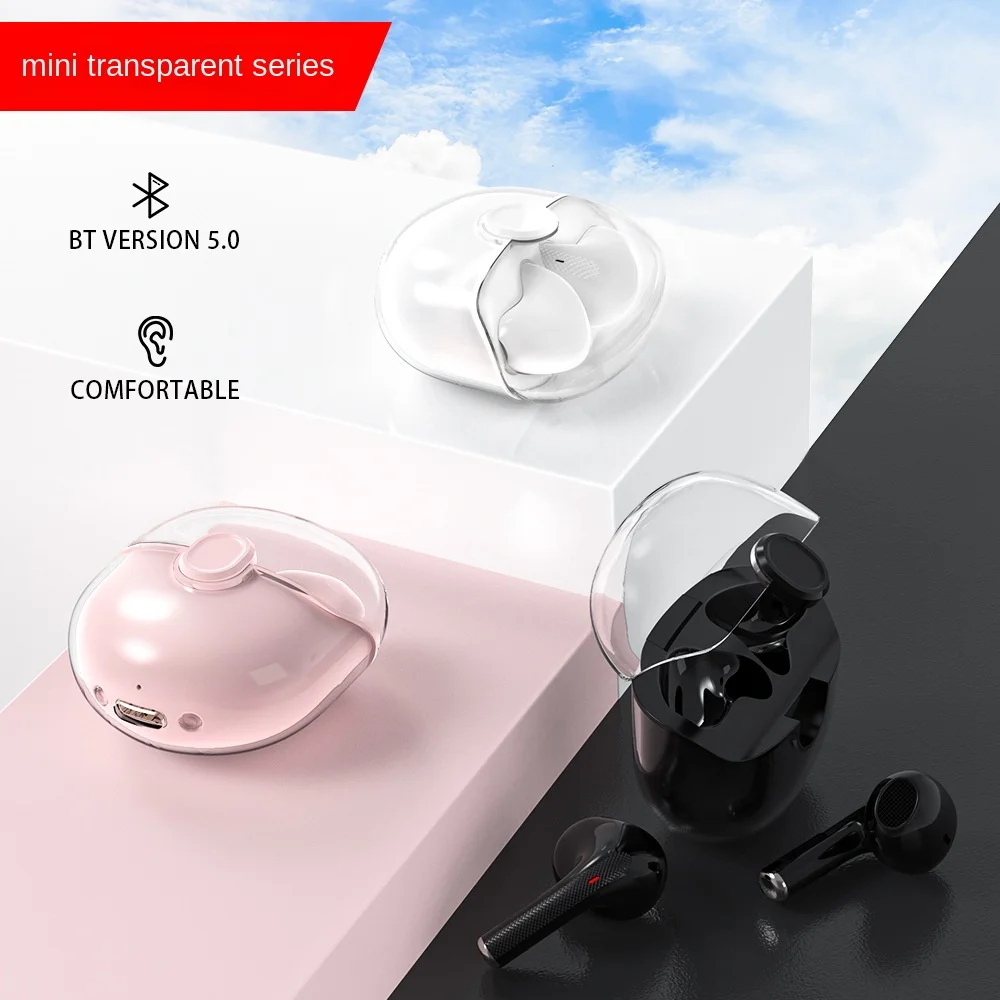 

Наушники-вкладыши Bluetooth, прозрачная стереогарнитура с сенсорным управлением, водонепроницаемые, с шумоподавлением, универсальные