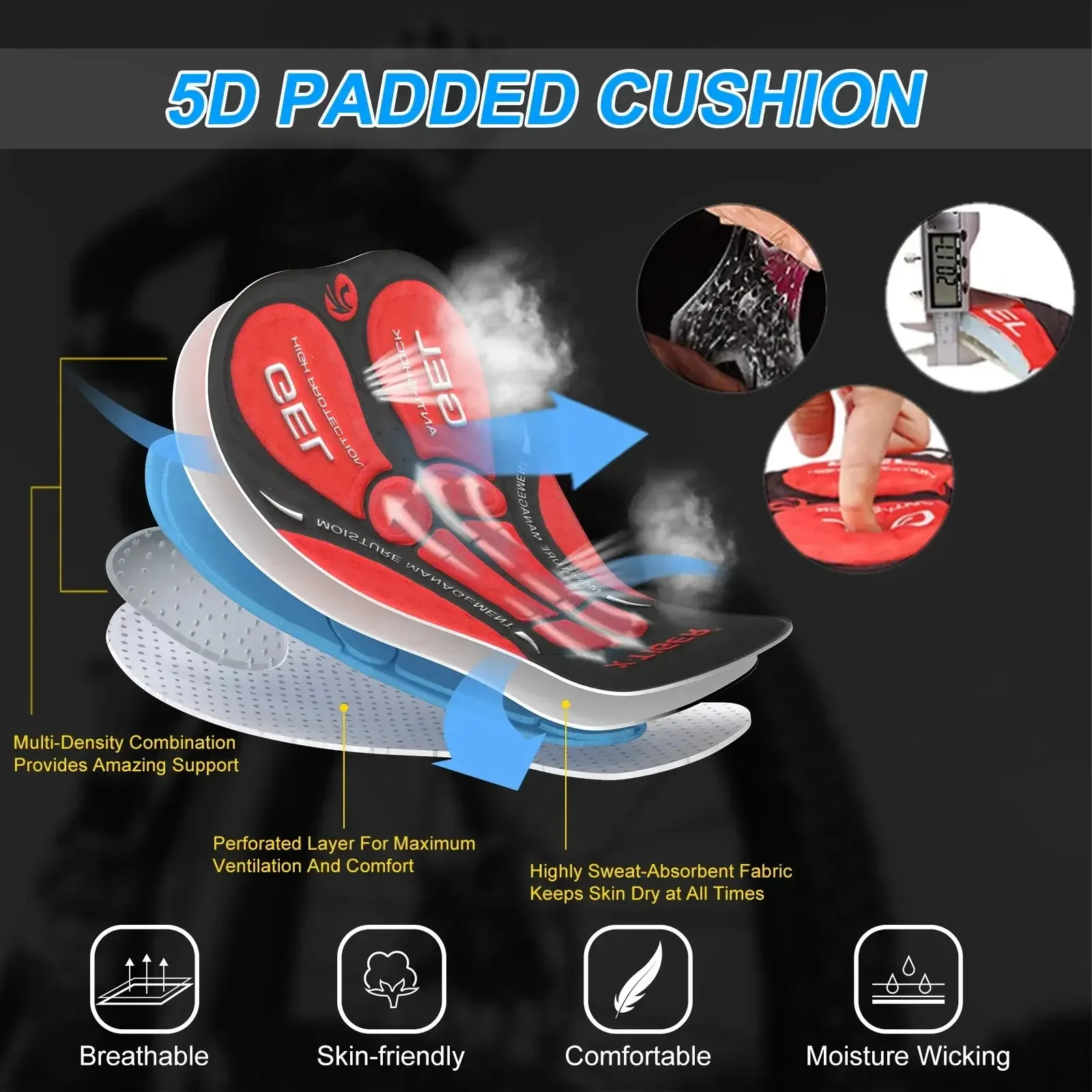 Велосипедные шорты X-TIGER с дышащей сетчатой подкладкой быстросохнущие защита от