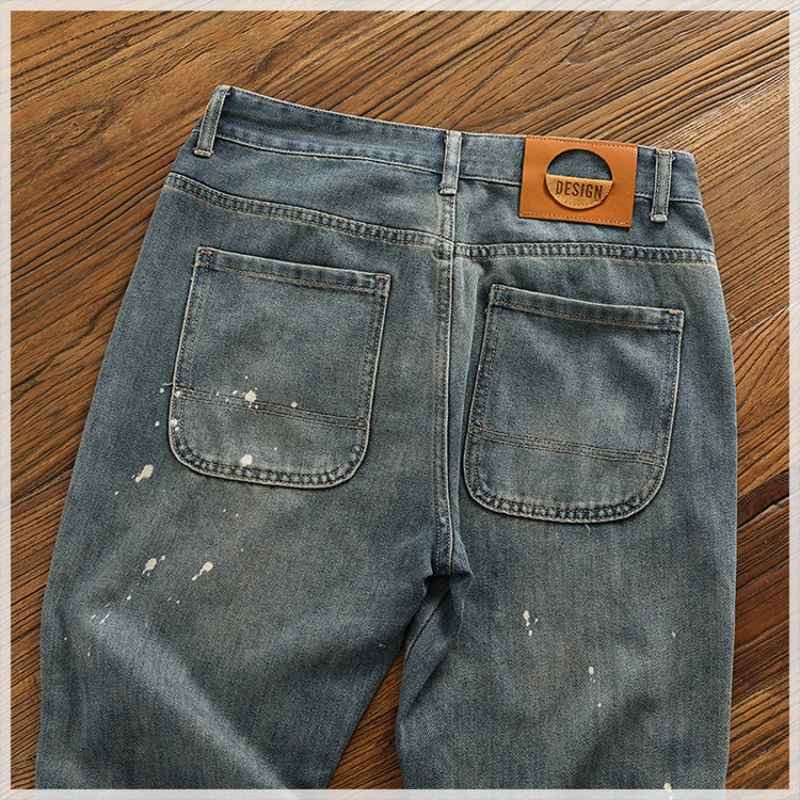 Новые модные мужские свободные повседневные Прямые зауженные брюки с