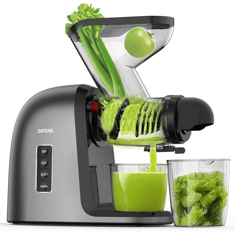 

Cold Press Juicer, Wide Feed Chute, Vegetable, BPA-Free Celery Juicer with Quiet DC Motor/Reverse Functio