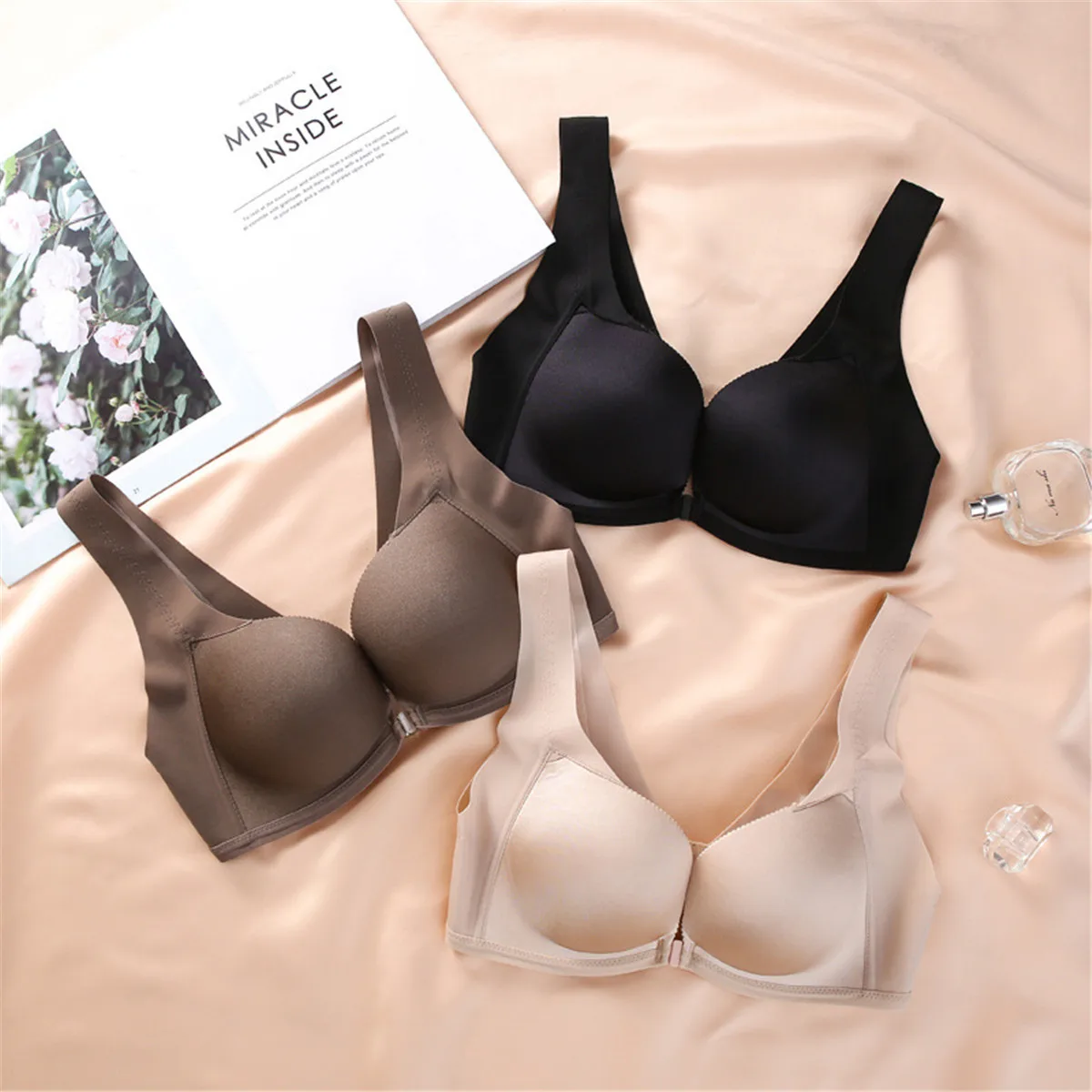 

A/B Cup Women Seamless Bra Sexy Underwear Bralette Push Up Bra Female Brassiere Intimate Lingerie Solid Color Wirefree Bras