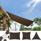 Большой кофейный цвет HDPE утолщенный солнцезащитный козырек, садовая беседка, солнцезащитный козырек, парус, беседка для террасы, теневая ткань, искусственная
