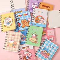 1pc a7 cartoon spiral notebook cute animal portable notepad blank inner page student stationery for kids girls school supplies