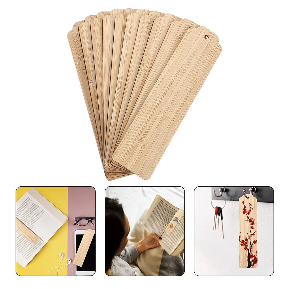

20pcs Wooden Craft Making Bookmarks Bookmarks Ornaments Creative DIY Crafts