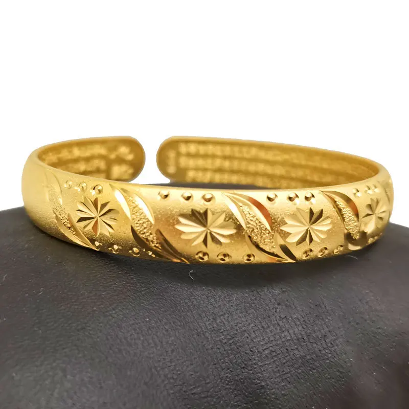 

Vietnam Sand Gold Sunflower Bracelet Gold-plated Women's Bracelet Will Not Fade for A Long Time Fashion Opening Adjustable